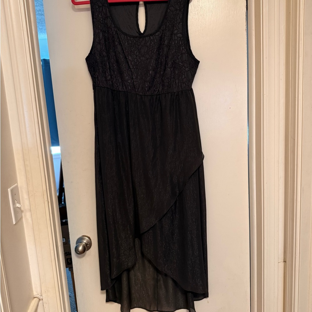 Maurices Deep Gray High Low Dress. Plus